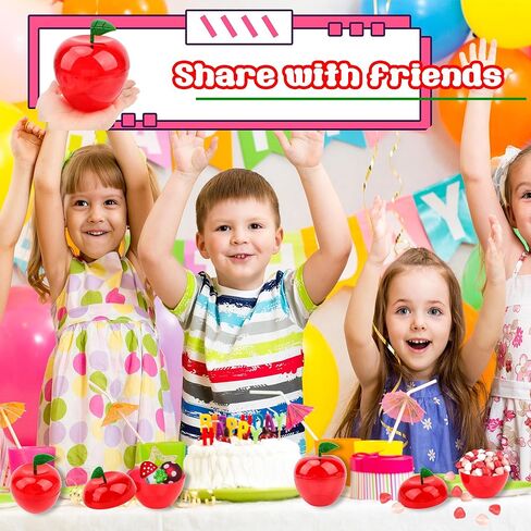 30 عبوة من حاوية التفاح الكبيرة البلاستيكية حاوية التفاح الأحمر لتقدير المعلم كهدية عيد الحب لتزيين حفلات عيد الميلاد in Kuwait