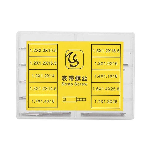 2 Boxes Watch Screws, 10 Sizes Watch Link Pins, Stainless Steel Screw Pins Links, Convenient Cotter Pin Watches with Storage Box for Watchmakers, Watches Enthusiasts in Saudi Arabia