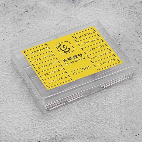 2 Boxes Watch Screws, 10 Sizes Watch Link Pins, Stainless Steel Screw Pins Links, Convenient Cotter Pin Watches with Storage Box for Watchmakers, Watches Enthusiasts in Saudi Arabia