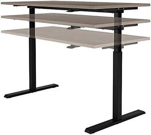 Realspace® Magellan 60" W Pneumatic Height-Adjustable Standing Desk, Gray in Kuwait