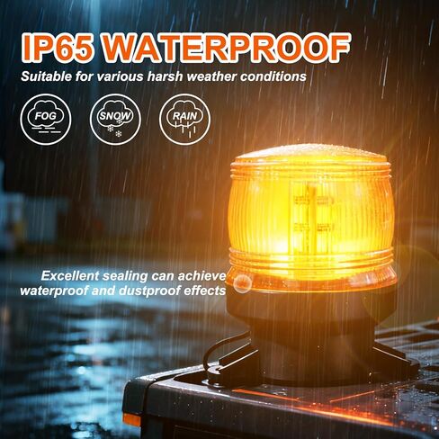2PCS Amber Emergency Strobe Lights, 30 LED High Visibility Warning Lights with IP65 Waterproof Rating, Universal Flashing Beacon Lamp for Cars, Trucks, Vans, Tows, Tractors, ATV, Forklifts, Vehicles in Kuwait