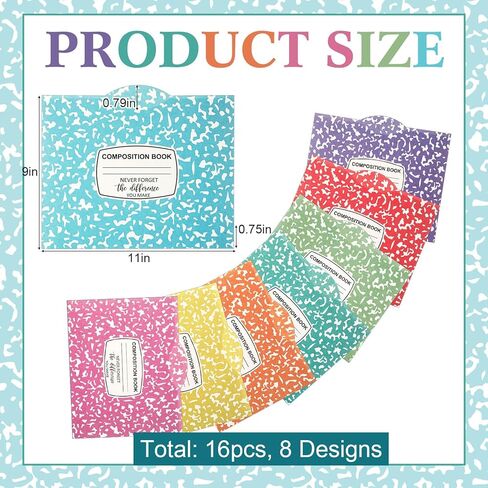 48 Pcs Decorative File Folders 1/3 Cut Tabs Thickened Paper File Folder for Documents with Colored Composition Book Patterns for School Office Home Teacher Appreciation Gift, 10.63 x 8.7 Inch in Saudi Arabia