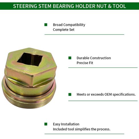 Steering Stem Bearing Holder Nut & Tool for Yamaha Raptor Grizzly Big Bear Kodiak Wolverine Banshee Warrior Timberwolf YFM600 YFM450FX YFZ450 YFZ450R YFZ450X YFM350X 250 350 400 450 550 600 660 700 in Saudi Arabia