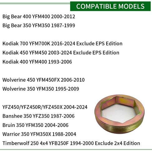 Steering Stem Bearing Holder Nut & Tool for Yamaha Raptor Grizzly Big Bear Kodiak Wolverine Banshee Warrior Timberwolf YFM600 YFM450FX YFZ450 YFZ450R YFZ450X YFM350X 250 350 400 450 550 600 660 700 in Saudi Arabia