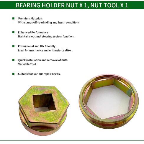 Steering Stem Bearing Holder Nut & Tool for Yamaha Raptor Grizzly Big Bear Kodiak Wolverine Banshee Warrior Timberwolf YFM600 YFM450FX YFZ450 YFZ450R YFZ450X YFM350X 250 350 400 450 550 600 660 700 in Saudi Arabia