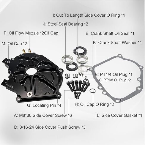 Dual Bearing Billet SideCover for Predator 212cc Non-Hemi Black in Saudi Arabia