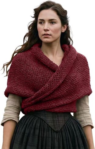 سترة L'VOW النسائية المحبوكة Sontag Shawl Triangle - شال سلتيك قبلي لحفلات الزفاف من عصر النهضة الفايكنج in Saudi Arabia