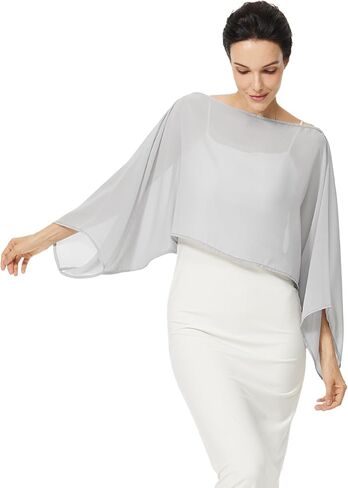 عباءات نسائية من الشيفون مع فتحات للذراع، شالات وأغطية لفستان السهرة وحفلات الزفاف in Kuwait