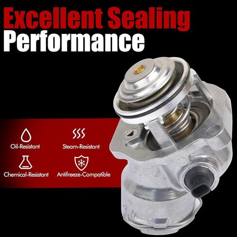 MITZONE Engine Coolant Thermostat Compatible with 2006-2013 Mercedes Benz C230 C300 C350 E280 E350 GLK350 ML350 ML450 S400 SLK300 R350 Replace 2722000115 2722000415 in Saudi Arabia