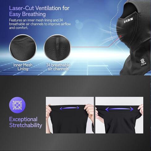 Magnetic Balaclava Face Mask Winter Thermal Fleece Ski & Snowboard Face Cover Breathable Windproof Instant Open/Close in Saudi Arabia