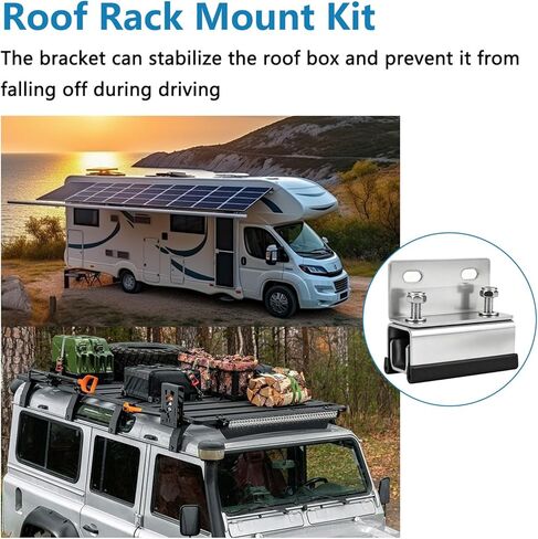 6 قطع من مجموعة حامل سقف الشاحنة، 304 دعامة من الفولاذ المقاوم للصدأ، متوافقة مع ProMaster/Boxer/Ducato/Jumper Vans، طقم تثبيت على السقف للألواح الشمسية RV. in Kuwait