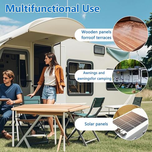 6 قطع من مجموعة حامل سقف الشاحنة، 304 دعامة من الفولاذ المقاوم للصدأ، متوافقة مع ProMaster/Boxer/Ducato/Jumper Vans، طقم تثبيت على السقف للألواح الشمسية RV. in Kuwait