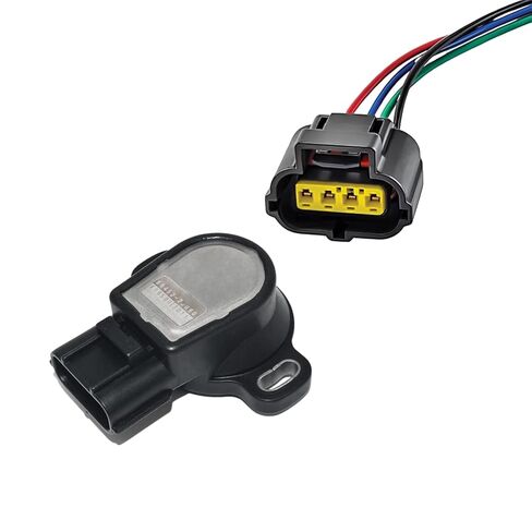 TH151 Throttle Position Sensor + 4-Wire Connector Pigtail Kit – Fits Toyota, Lexus, Mazda, Kia, Geo – Replaces 89452-22090, TPS151, TH151, 158-1050 – Complete Sensor & Harness Set in Kuwait