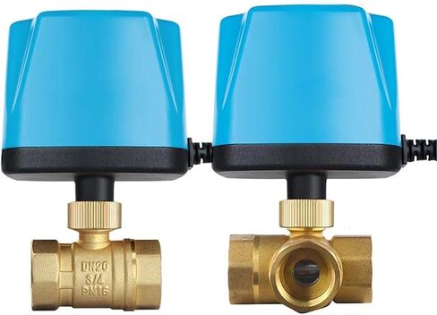 Normally Closed Motorized Ball Valve 220V 12V-24V 3-Wire 2-Control Brass Electric Solenoid Valve DN15 DN20 DN25(DN15,220V_2 WAYS) in Saudi Arabia
