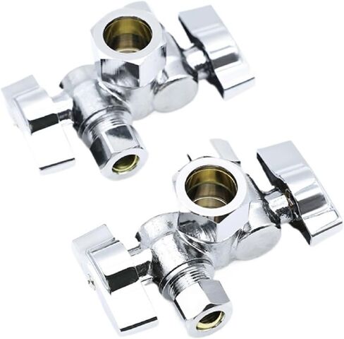 3/8" * 5/8" * 3/8" Comp. OD؛ 1/4 صمام إيقاف ضغط بمقبض مزدوج؛ 2 قطعة/علبة؛ 80407 in Saudi Arabia
