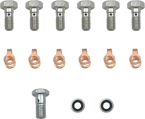 3905307 Fuel Return Line Banjo Bolt Copper Gaskets Kit W/Seal,Check Valve Compatible with Cummins Industrial 4BT, 6BT and 6CT Engines for Dodge Cummins 12V 6BT from 1989-1998 (early) 12v Engine in Kuwait