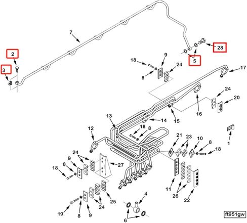 3905307 Fuel Return Line Banjo Bolt Copper Gaskets Kit W/Seal,Check Valve Compatible with Cummins Industrial 4BT, 6BT and 6CT Engines for Dodge Cummins 12V 6BT from 1989-1998 (early) 12v Engine in Kuwait