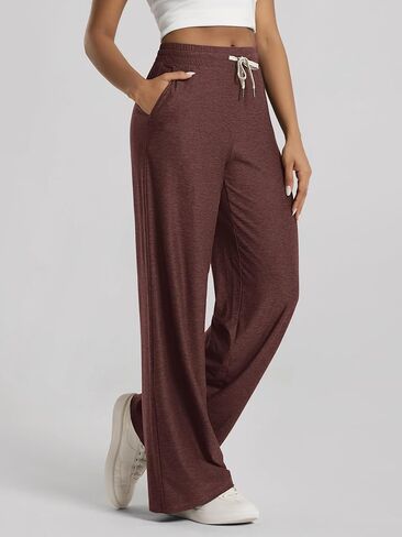 ODODOS Women's Essential Wide Leg Pants - Ultra Soft odSTRATUM Tech Drawstring Relaxed Casual Pants with Pockets, 29" Inseam in Saudi Arabia