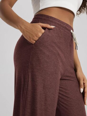ODODOS Women's Essential Wide Leg Pants - Ultra Soft odSTRATUM Tech Drawstring Relaxed Casual Pants with Pockets, 29" Inseam in Saudi Arabia