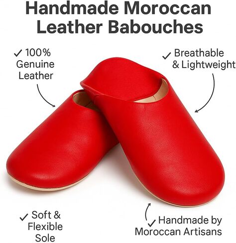Moroccan babouche slipper, Leather slipper, Unisex Handmade Babouches slippers Dyed With Natural Color, babouche men, babouche women in Kuwait