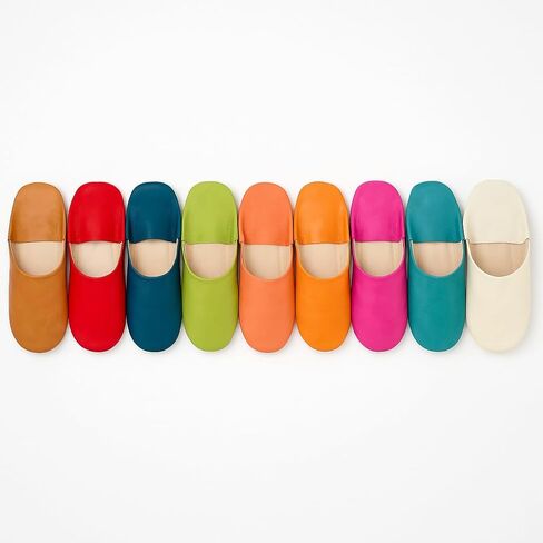 Moroccan babouche slipper, Leather slipper, Unisex Handmade Babouches slippers Dyed With Natural Color, babouche men, babouche women in Kuwait