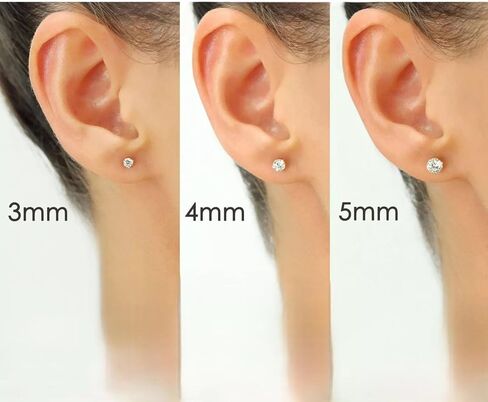 14K Yellow Gold Round Moissanite Screw back Pair Stud Earring Women, Men, unisex earrings, Great gifts in Saudi Arabia