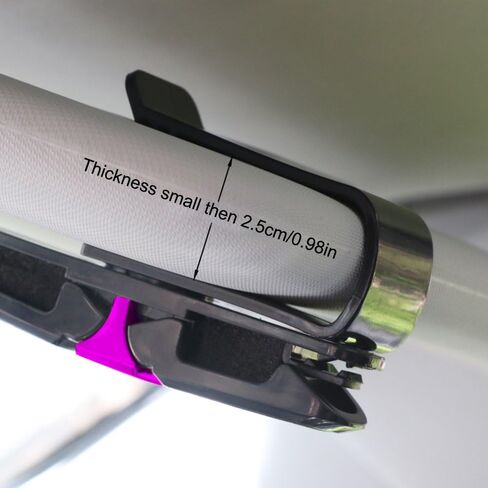 2 Pack Glasses Holders for Car Sun Visor, Sunglasses Eyeglasses Mount with Ticket Card Clip - Black + Pink in Saudi Arabia