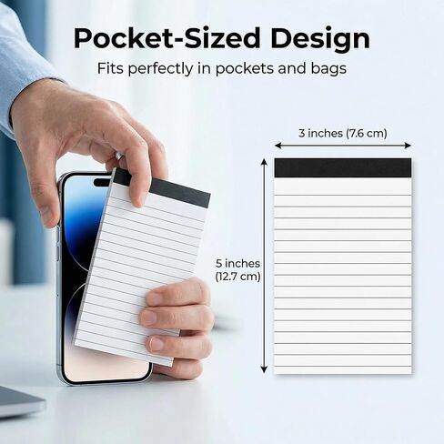10-Pack A7 Grid Sticky Note Pads, 3x5 Pocket-Sized Tear-Off Notebooks for Office Students, Bulk Note Paper Memo Pads in Saudi Arabia
