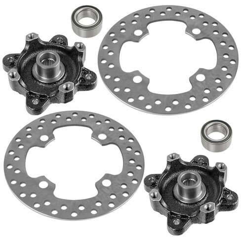 Replacement for Front Left Right Wheel Hub Disc Rotor Bearing for Polaris Ranger 800 6X6 12-17 Mod-C26C-44376 in Saudi Arabia