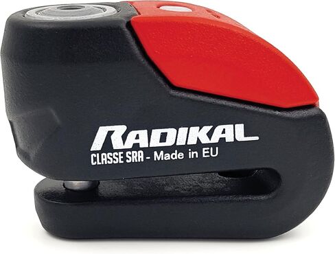 قفل قرص إنذار معتمد من RADIKAL RK14S أمان ممتاز للدراجة النارية، قفل مزدوج من الفولاذ المقاوم للصدأ، قفل مزدوج من الفولاذ المقاوم للصدأ، SEK DISCTECH، نظام إنذار متطور مع تنشيط اختياري للتحذير، تنبيه LED 14 مم/0.55 بوصة in Kuwait