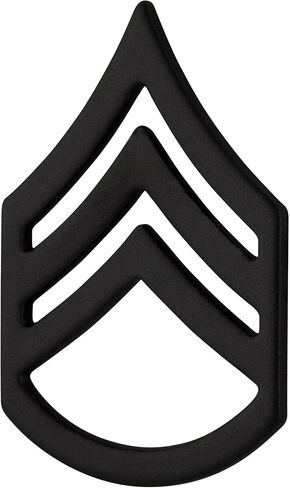 MEDALS OF AMERICA EST. 1976 US Army Staff Sergeant E6 Subdued Black Metal Rank Pair in Saudi Arabia