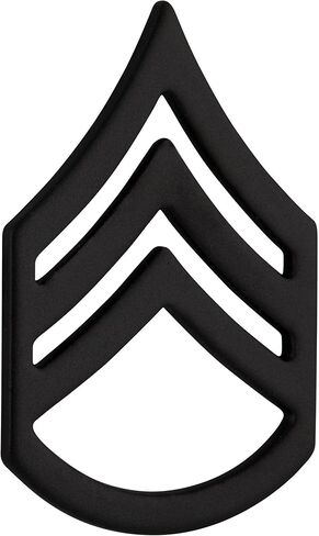 MEDALS OF AMERICA EST. 1976 US Army Staff Sergeant E6 Subdued Black Metal Rank Pair in Saudi Arabia