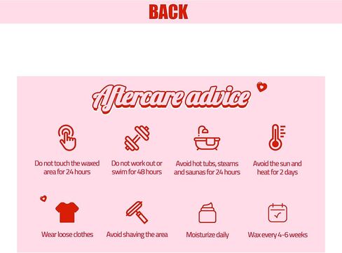 Waxing Aftercare Cards – 100 Pack 2x3.5 Inch Business Card Size, Red Waxing Aftercare Instruction Cards for Esthetician, Spa, and Waxing Salon Supplies in Saudi Arabia
