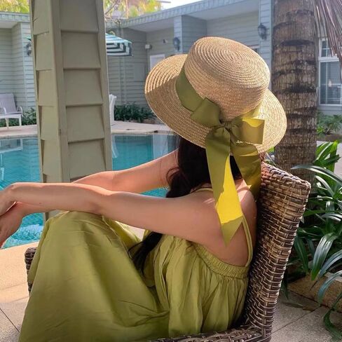 Straw Beach Hats,Beach Hat for Women,Summer Straw Sun Caps Wide Brim Beach Sun Cap Beach Sun Hats for Women/Girl in Saudi Arabia