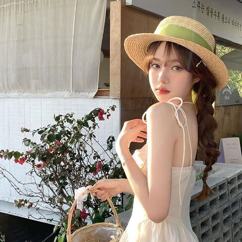 Straw Beach Hats,Beach Hat for Women,Summer Straw Sun Caps Wide Brim Beach Sun Cap Beach Sun Hats for Women/Girl in Saudi Arabia