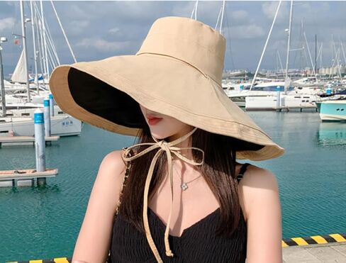Super-Wide-Brim-Sun-Hat-for-Men-and-Women Outdoor Reversible Bucket UV-Protection Safari-Boonie-Hats in Saudi Arabia