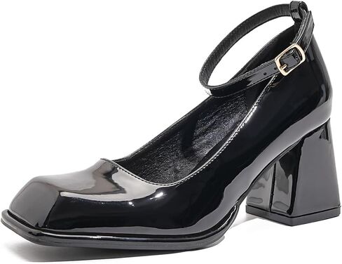 Women's Chunky Heel Pumps Mary Jane Closed Toe Dressy Wedding Shoes in Saudi Arabia
