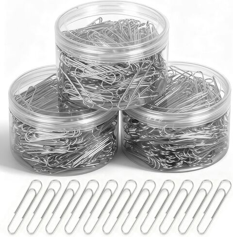 Jumbo Paper Clips, 1200 Pcs Large Paper Clips 2 inch, Silver Smooth Paperclips for Office Supplies in Saudi Arabia