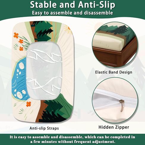طقم من أغطية وسائد Rv Dinette من Breling، أغطية وسائد Rv Dinette قابلة للغسل وقابلة للغسل، وأساسيات Rv & Camper، وأغطية Loveseat، و2 كيس وسادة، و2 مسند ظهر و2 مقعد (مناظر طبيعية جبلية) in Saudi Arabia