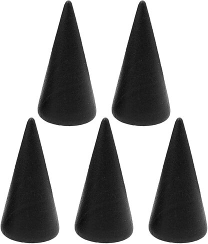 Ring Display Stand 5Pcs Wood Rings Holder Cone Shape Rings Stand Jewelry Display Rack for Business Photoshoot Room Decoration in Saudi Arabia
