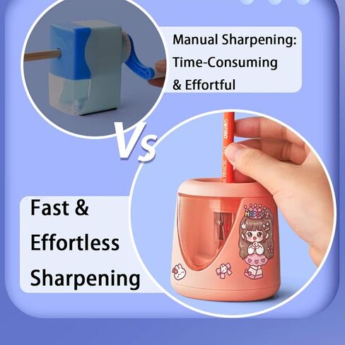 Electric Pencil Sharpener - Auto Stop, Super Sharp & Fast, Plug in Pencil Sharpener for 6-12mm No.2/Colored Pencils - Classroom/Office/Home in Saudi Arabia