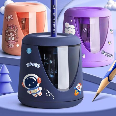 Electric Pencil Sharpener - Auto Stop, Super Sharp & Fast, Plug in Pencil Sharpener for 6-12mm No.2/Colored Pencils - Classroom/Office/Home in Saudi Arabia