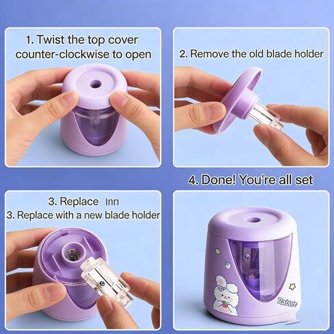 Electric Pencil Sharpener - Auto Stop, Super Sharp & Fast, Plug in Pencil Sharpener for 6-12mm No.2/Colored Pencils - Classroom/Office/Home in Saudi Arabia