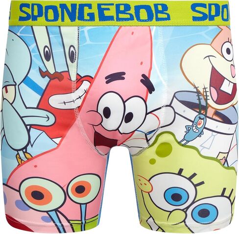 COCO BRANDS SpongeBob SquarePants Mens Underwear Boxer Briefs - 1 Pack/2 Pack/3 Pack Stretch Boxers for Men with No Fly Pouch in Saudi Arabia