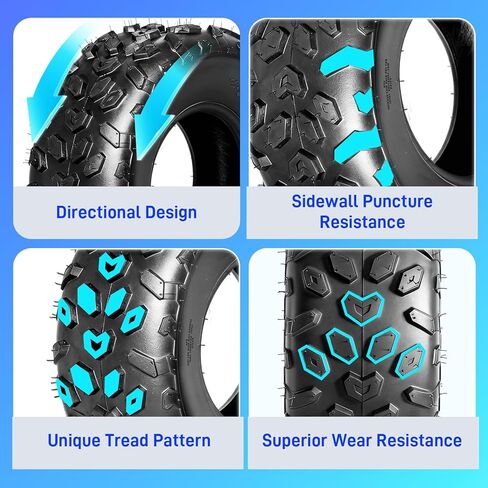 TRIBLE SIX Set of 2 19x7-8 ATV/UTV Tires,19x7x8 All-Terrain Mud & Trail Tires,4PR,Tubeless in Saudi Arabia
