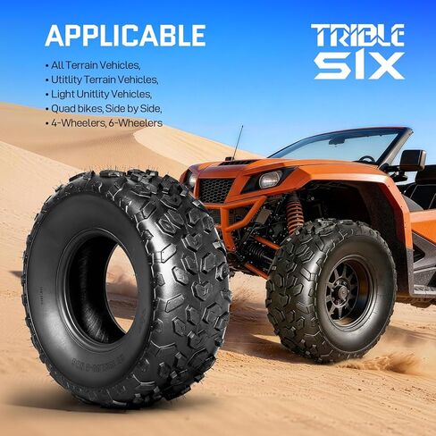 TRIBLE SIX Set of 2 19x7-8 ATV/UTV Tires,19x7x8 All-Terrain Mud & Trail Tires,4PR,Tubeless in Saudi Arabia