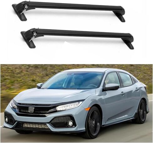Cross Bars Aluminum Fits for Honda Civic 2015-2020 for Car Roof Rack with Lock Cargo Carrier, Black in Kuwait