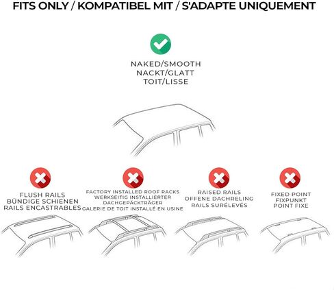 Cross Bars Aluminum Fits for Honda Civic 2015-2020 for Car Roof Rack with Lock Cargo Carrier, Black in Kuwait