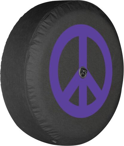 Boomerang - Peace Sign (Purple Print) - 32" Soft JL Tire Cover for Jeep Wrangler JL (with Back-up Camera) - Sport & Sahara (2018-2024) in Saudi Arabia