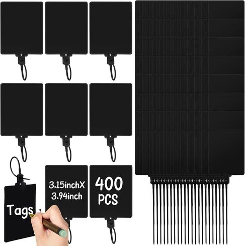Novabright 400 Pcs Blank Plastic Shipping Tag Bulk 3.94" x 3.15" Waterproof Shipping Tag for Labeling Writable Large Label Tie with Seal String for Luggage, Inventory, Car Parts, Logistics(Multicolor) in Saudi Arabia
